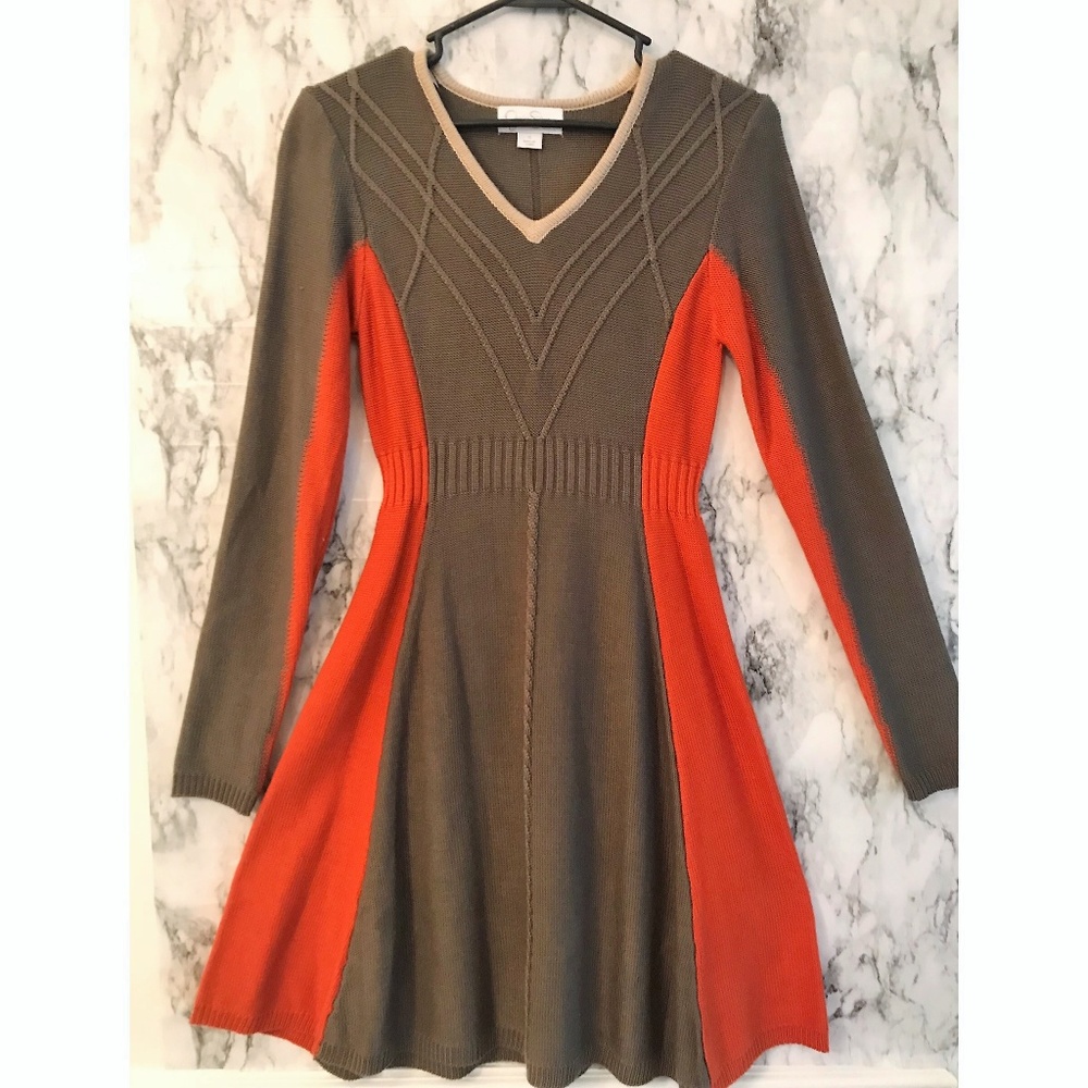 Jessica Simpson Colorblock Sweater Dress Small